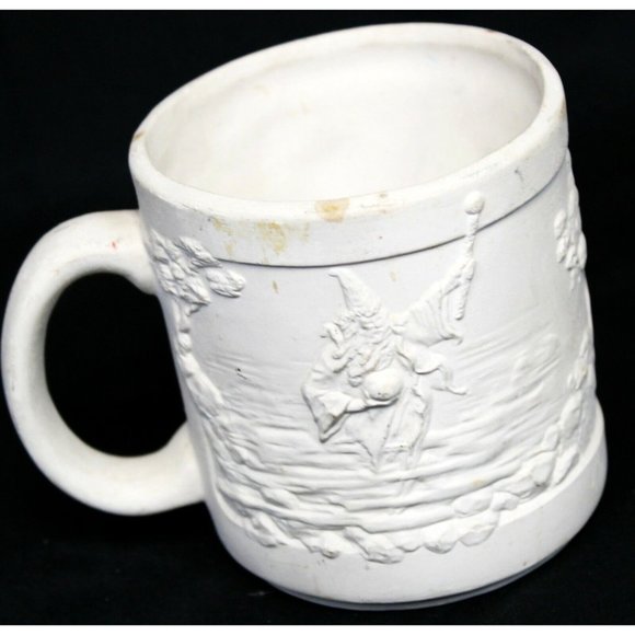 VTG Merlin Wizard Castle Mug Unglazed Pottery Ready to Pain Ceramic Art Craft - Picture 3 of 6